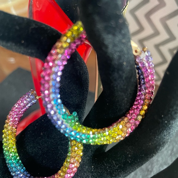 Rainbow sparkle, diamond cubic, zirconia, earrings, new, and gift box - Picture 4 of 6